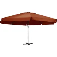 vidaXL Parasol Mât en aluminium 600 cm Terrakotta-Rouge