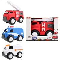 Merkloos Grande voiture jouet des services d'urgence, ensemble de 3