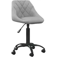vidaXL Chaise de bureau gris clair velours