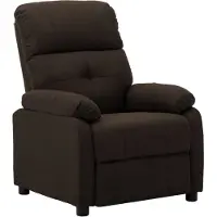 vidaXL Fauteuil inclinable Marron foncé Tissu