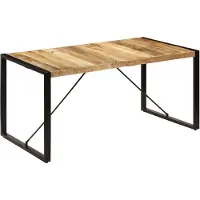 vidaXL Table de salle à manger 160x80x75 cm en bois massif de manguier