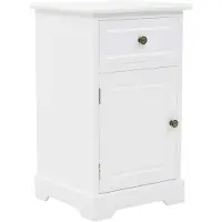 vidaXL Table de chevet MDF et bois de pin 35x32x59 cm