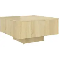 vidaXL Table basse en chêne Sonoma 60x60x31,5 cm Matériau dérivé du bois