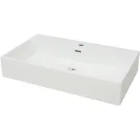 vidaXL WASHBAIN mit Taphole White 76x42.5x14.5 cm Muermiek
