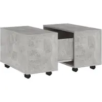 vidaXL Table basse gris béton 60x60x38 cm Bois composite