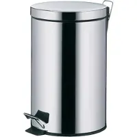 kela Poubelle à pédale Silent Close Nila acier inoxydable brillant 39cmh 25cmØ 12L, 10925