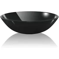vidaXL Lavabo en verre trempé 42 cm noir