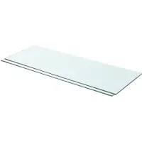 vidaXL Panneaux d'étagère 2 pcs Verre Transparent 80 x 30 cm