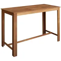 vidaXL Table de bar en bois massif d'acacia 150x70x105 cm
