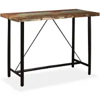 vidaXL Table de bar en vieux bois massif 150x70x107 cm