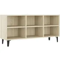 vidaXL Armoire TV avec pieds métalliques chêne Sonoma 103,5x30x50 cm