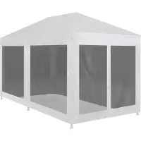 vidaXL Tente de réception avec 6 parois latérales en maille 6 x 3 m