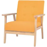 vidaXL Fauteuil jaune tissu