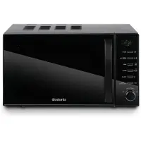 Brabantia BBEK1145DG Micro-ondes combiné - Fonction grill - 700 Watt - 13 programmes de cuisson - Noir