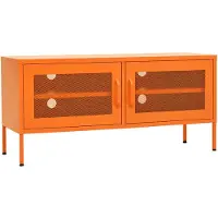 vidaXL Armoire TV orange 105x35x50 cm Acier