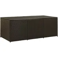 vidaXL Coffre de jardin en poly rotin 180x90x70 cm brun