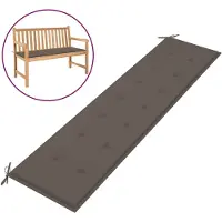 vidaXL Coussin pour banc de jardin Taupe 200x50x3 cm Tissu Oxford