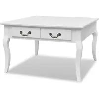 vidaXL Table basse avec 4 tiroirs blanc