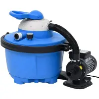 vidaXL Sandfilterpumpe 200 W 25 L 385 x 620 x 432 mm blau und schwarz