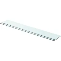 vidaXL Panneaux d'étagère 2 pcs Verre Transparent 90 x 12 cm