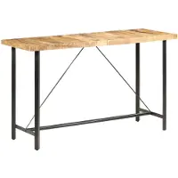 vidaXL Table de bar 180x70x107 cm Bois de manguier rugueux