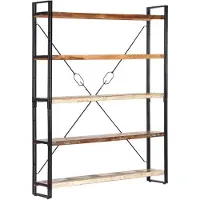 vidaXL Bibliothèque 5 niveaux 140x30x180cm Bois solide de récupération