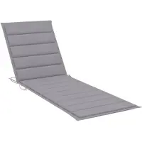 vidaXL Coussin pour bain de soleil Gris 200x60x3 cm Tissu Oxford