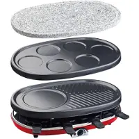 H.Koenig HKoenig RP418 Gril à raclette 4 en 1, 8 personnes, 1500 W