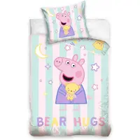 Pipsa Possu Gurli Gris "Bear Hugs" Sengetøj 100x135cm - 100 pour cent bomuld (100 x 135 cm, 40 x 60 cm)