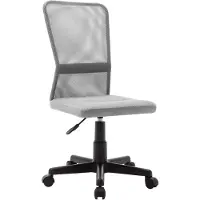 vidaXL Chaise de bureau Gris 44x52x100 cm tissu filet