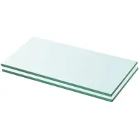 vidaXL Panneaux d'étagère 2 pcs Verre Transparent 20 x 30 cm