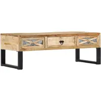 vidaXL Table basse 110 x 50 x 38 cm en bois massif de manguier