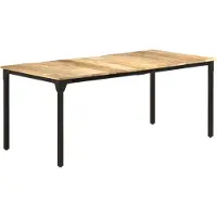 vidaXL Table de salle à manger 180x90x76 cm Bois de manguier rugueux