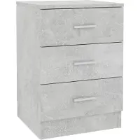 vidaXL Table de chevet Gris béton 38x35x56 cm Bois d'ingénierie