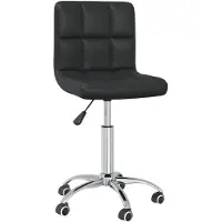 vidaXL Chaise de bureau pivotante noir similicuir