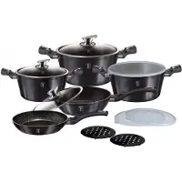 Berlinger Haus Ensemble de Casseroles BH-6886 Carbon Pro Métallique Graphite