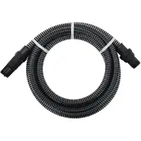 vidaXL Tuyau d'aspiration avec raccords PVC Noir 1" 10 m PVC