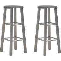 vidaXL Tabouret de bar 2 pcs. anthracite MDF