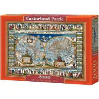 Castorland Puzzle 2000 pièces Carte du Monde de 1639 200733