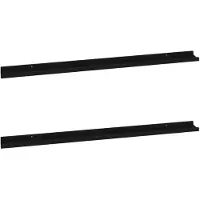 vidaXL Étagères murales 2 pcs Noir 115x9x3 cm
