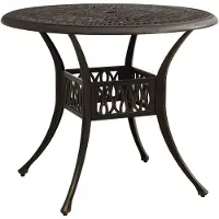 vidaXL Table de jardin Bronzes 90x90x74 cm Fonte d'aluminium