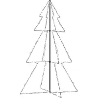 vidaXL Arbre de Noël cône 200 LED d'intérieur/d'extérieur 98x150 cm