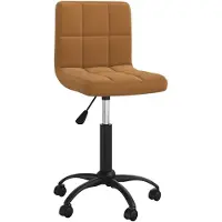vidaXL Chaise de bureau Pivotante Marron Velours