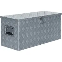 vidaXL -Speicherbox 90.5x35x40 cm Aluminium Silber gefärbt