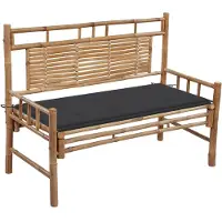vidaXL Banc de jardin avec support 120 cm bambou