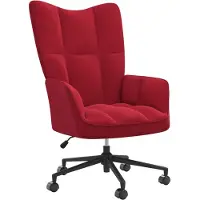 vidaXL Fauteuil relax vin rouge velours