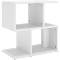 vidaXL Table de chevet blanc 50x30x51,5 cm bois d'ingénierie