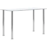 vidaXL Table de salle à manger Transparent 120 x 60 x 75 cm Verre trempé