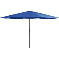 vidaXL Parasol avec mât métallique 390 cm bleu azur
