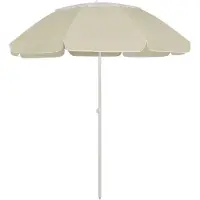 vidaXL Parasol de plage jaune sable 300 cm